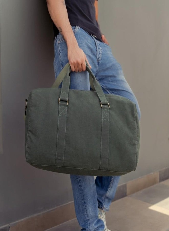 Mona B 30L Travel Duffle Bag for Men and Women with Adjustable Shoulder Strap - Green - Image 3